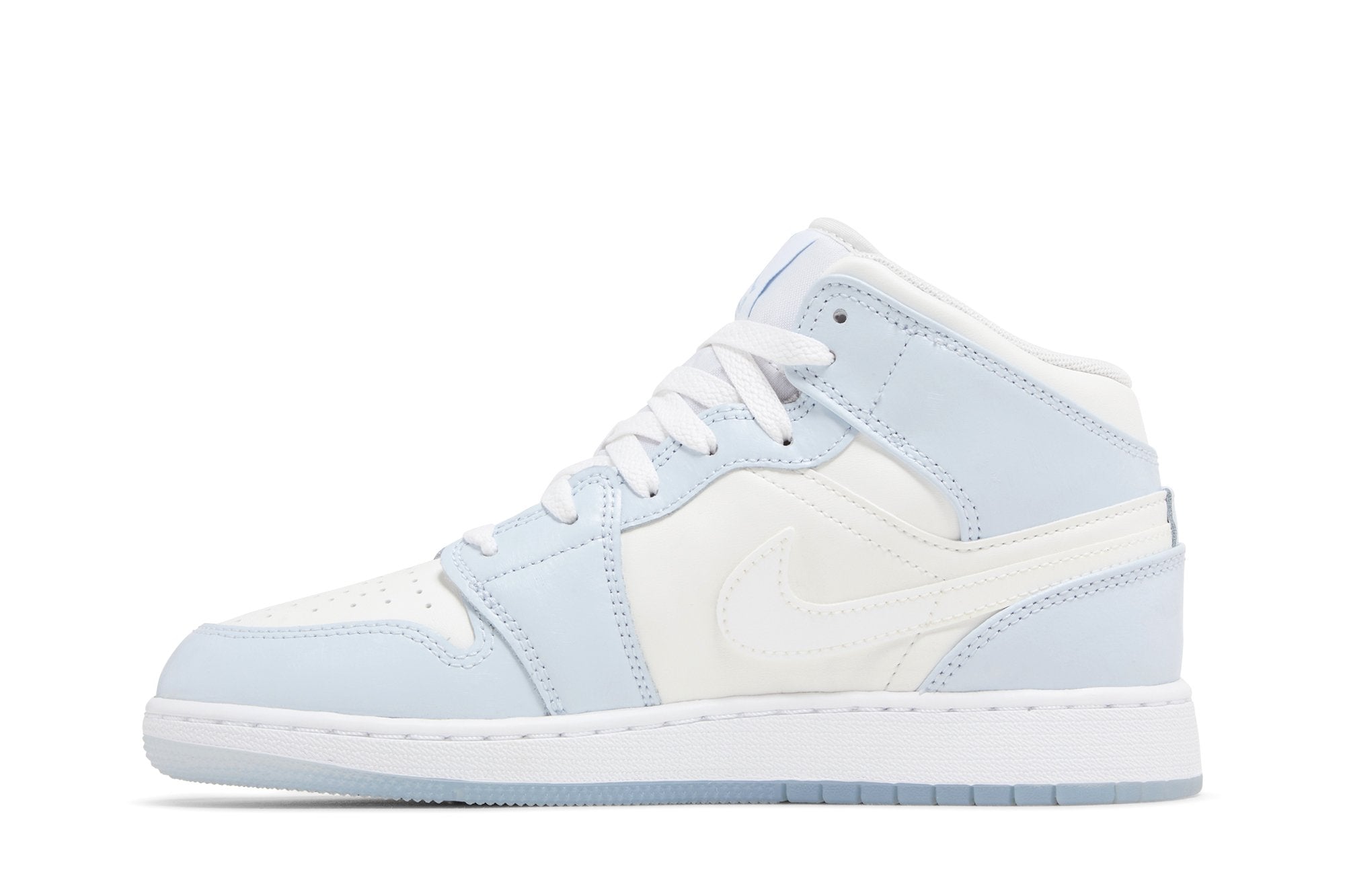 Tênis Air Jordan 1 Mid Glitter Swoosh Azul