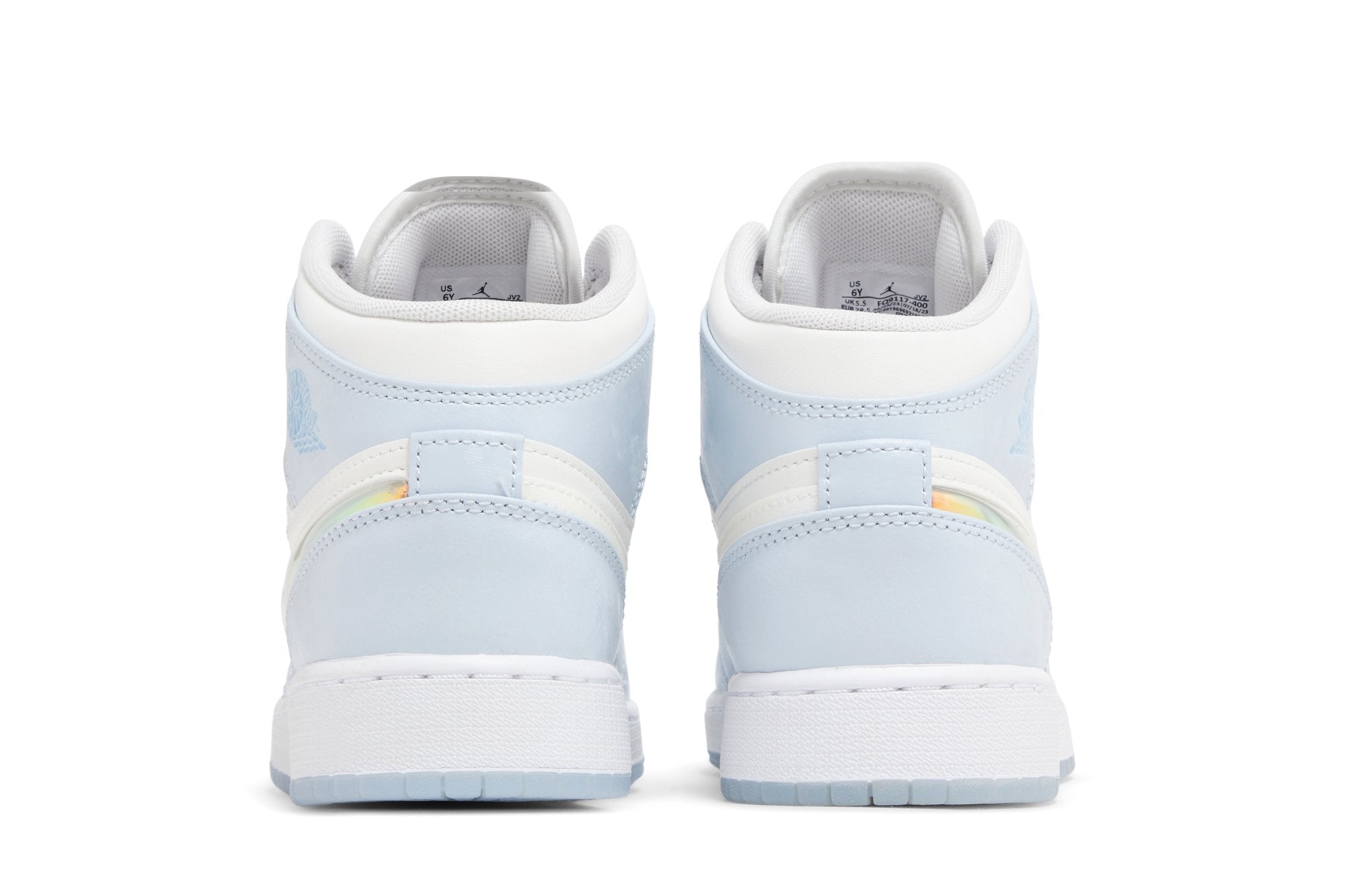Tênis Air Jordan 1 Mid Glitter Swoosh Azul
