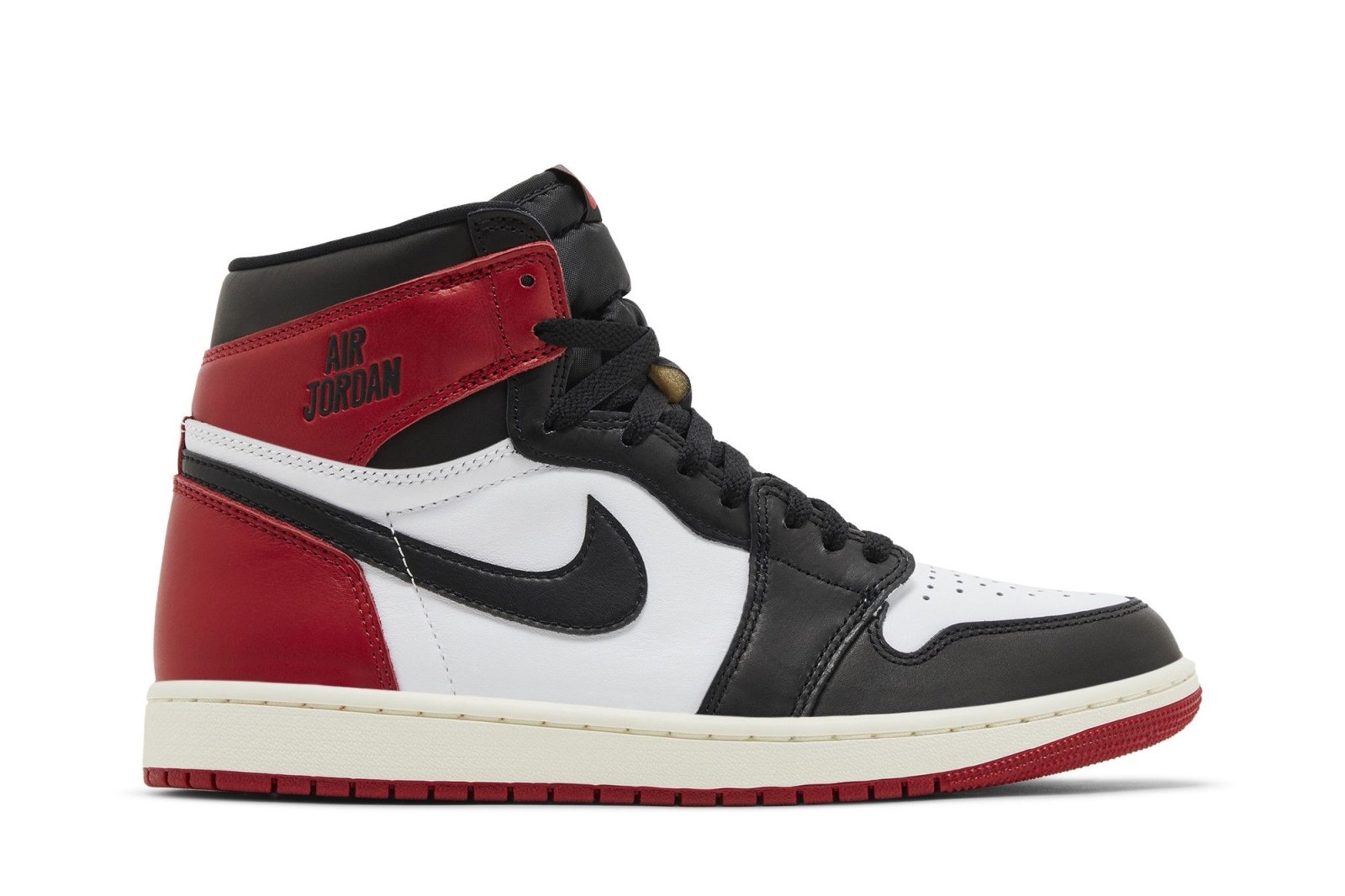 Tenis Air Jordan 1 Retro High OG Black Toe Reimagined Vermelho