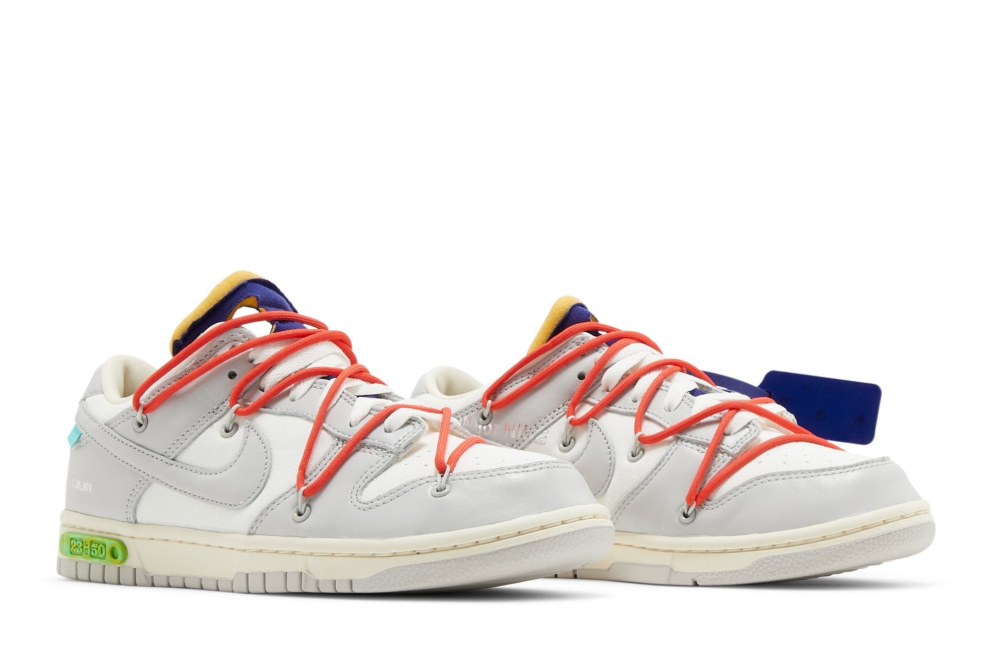 Tênis Nike Dunk Low x Off White "Lot 23" Cinza